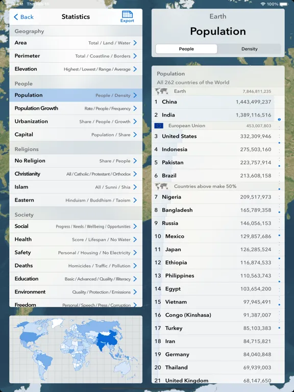 Ảnh chụp màn hình của Geography EDU iPad 