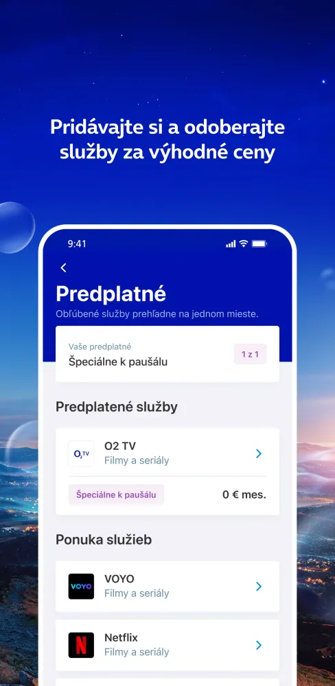 O2 aplikácia Screenshots