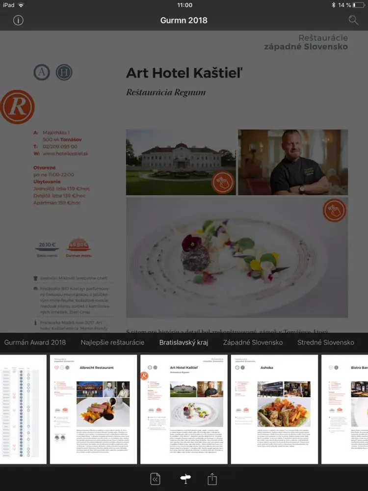 ภาพหน้าจอของ Gurmán na Slovensku 2018 iPad