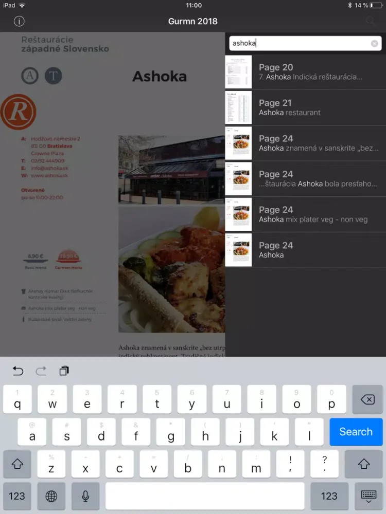 ภาพหน้าจอของ Gurmán na Slovensku 2018 iPad