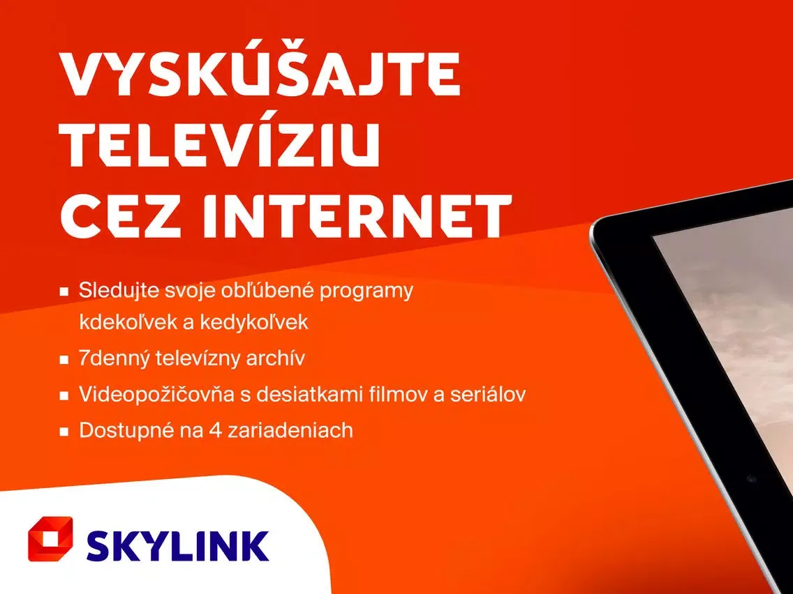Skylink Live TV SK iPad  स्क्रीनशॉट