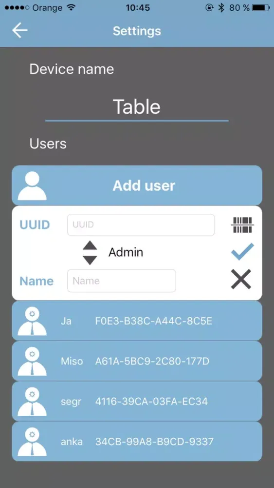 Скриншоты myGate controller
