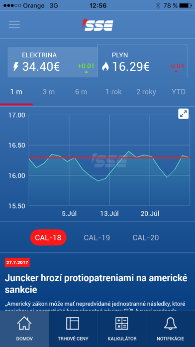 Tangkapan layar SSE PriceWatch