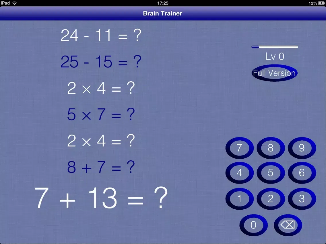 Brain Trainer! Lite iPad 應用截圖