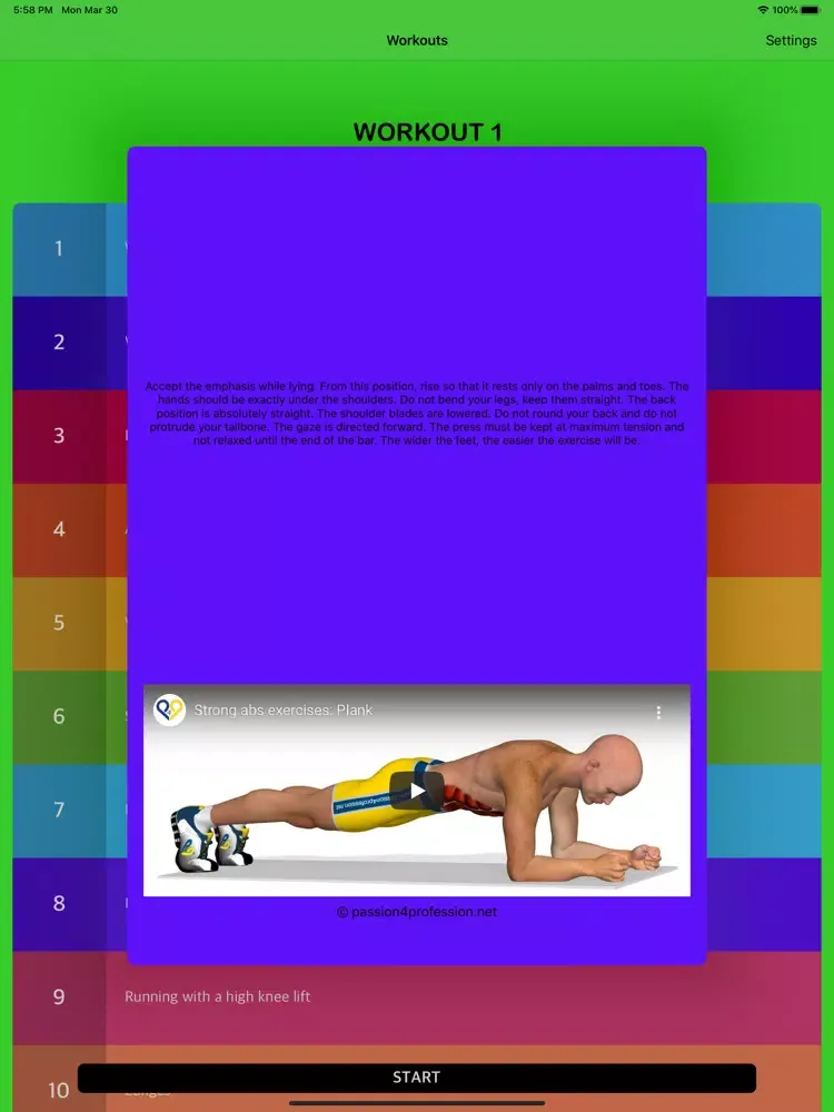 Screenshot di Home Workouts - Be Fit iPad 