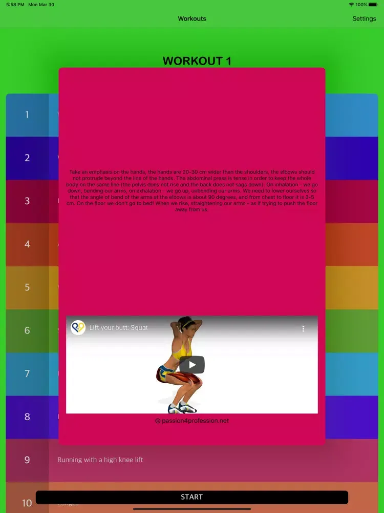 Screenshot di Home Workouts - Be Fit iPad 
