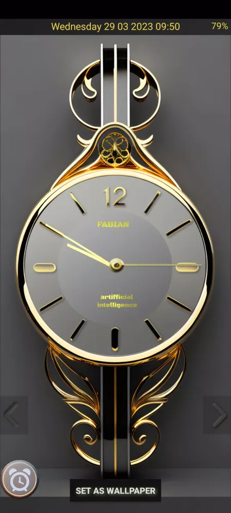 Tangkapan layar Nice Gold Analog Clock