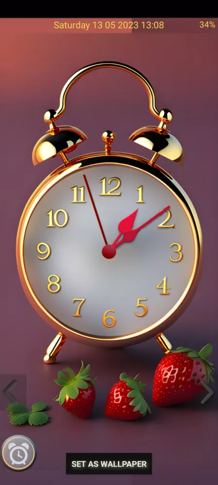 Tangkapan layar Nice Gold Analog Clock