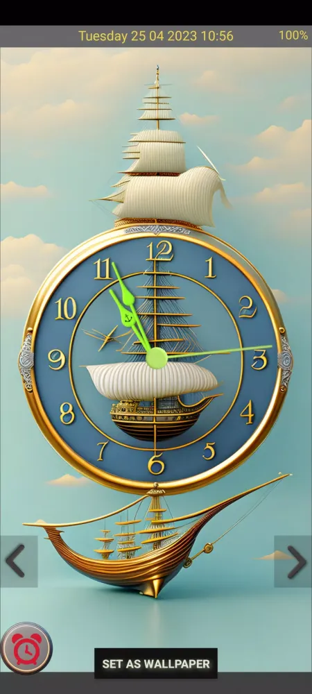 Tangkapan layar Nice Gold Analog Clock