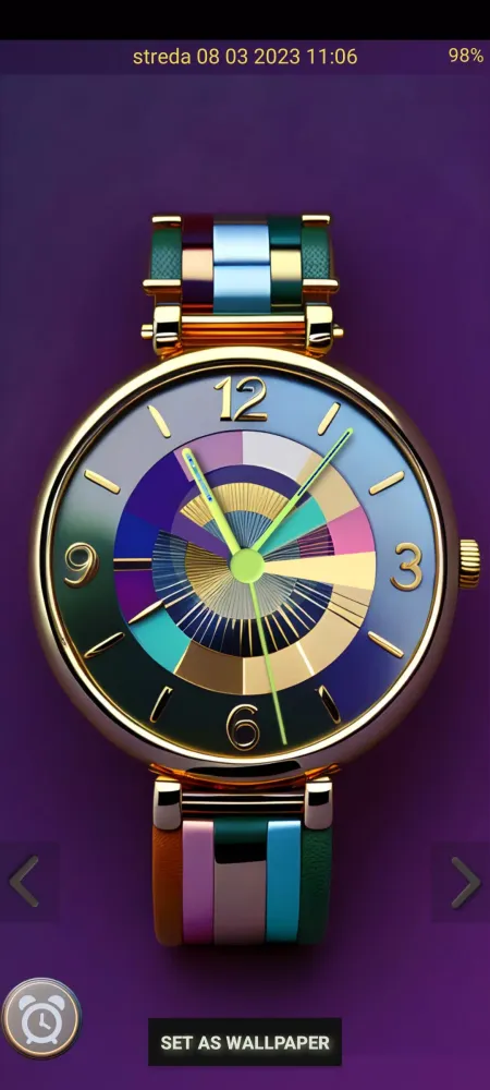Tangkapan layar Nice Gold Analog Clock