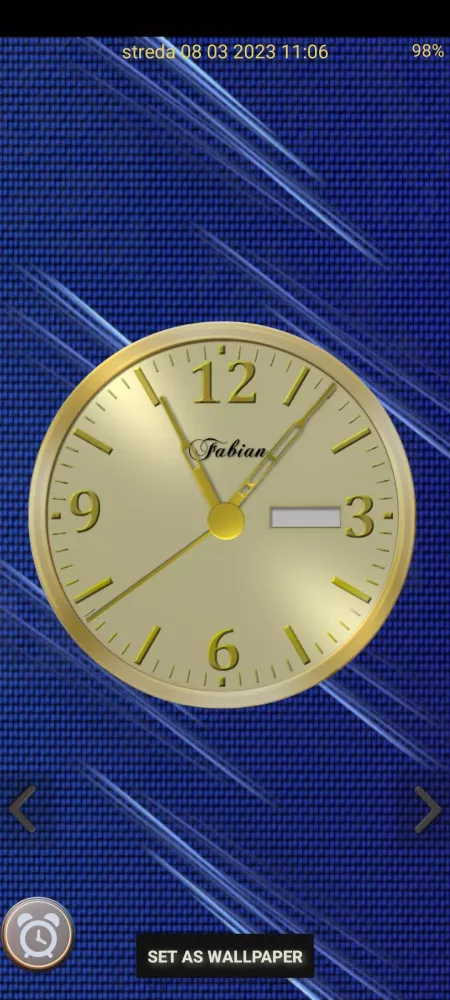 Tangkapan layar Nice Gold Analog Clock