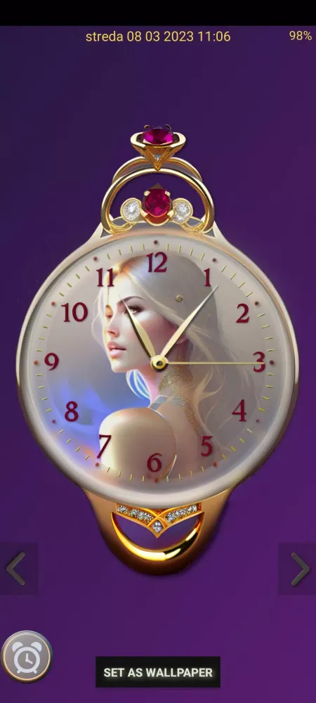 Tangkapan layar Nice Gold Analog Clock