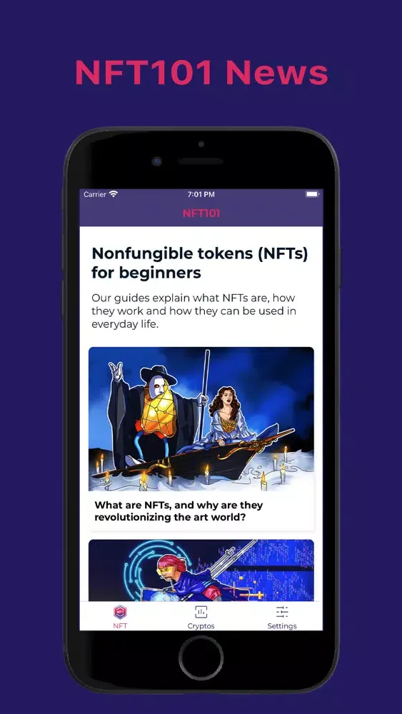 Capturas de tela do NFT101 News Metaverse Cryptos