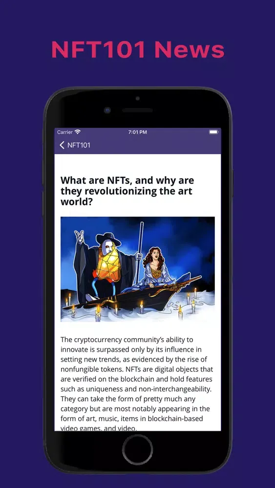 Capturas de tela do NFT101 News Metaverse Cryptos