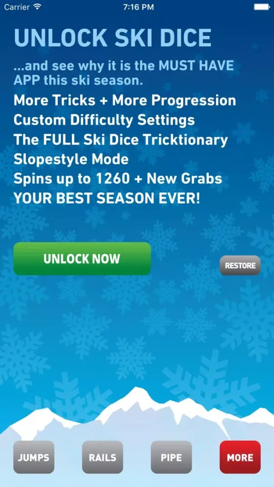 Tangkapan layar Ski Dice Free