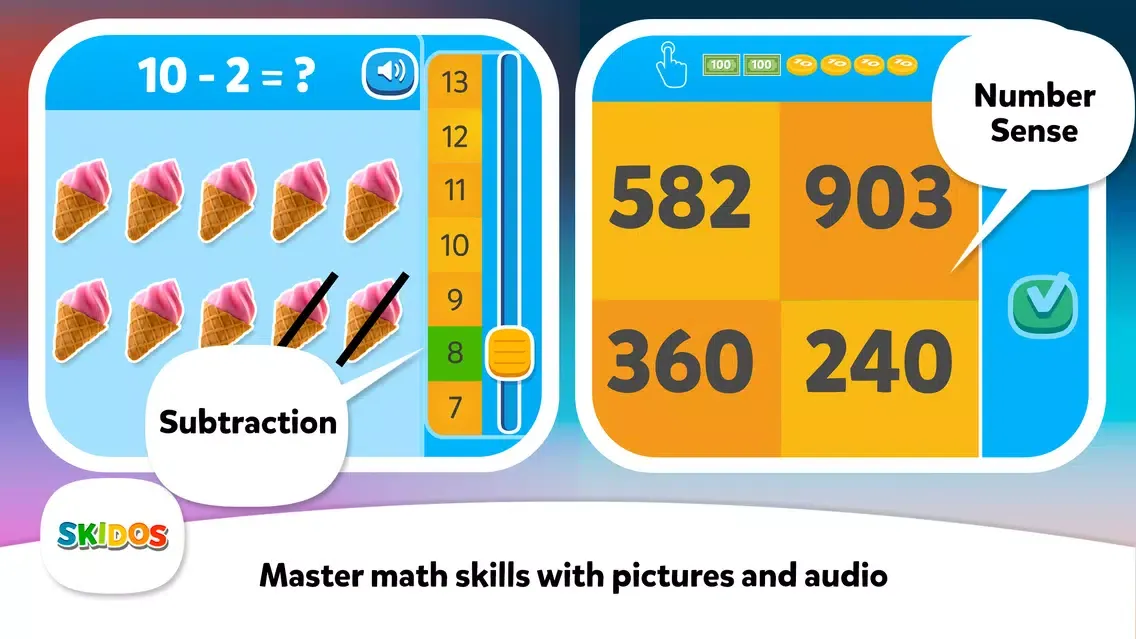 Captures d'écran de Fly Kids: Multiplication Games