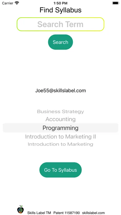 Skill Syllabus Screenshots