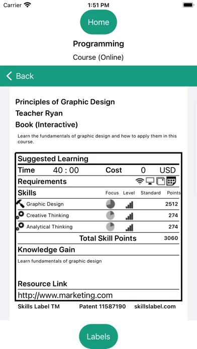Skill Syllabus Screenshots