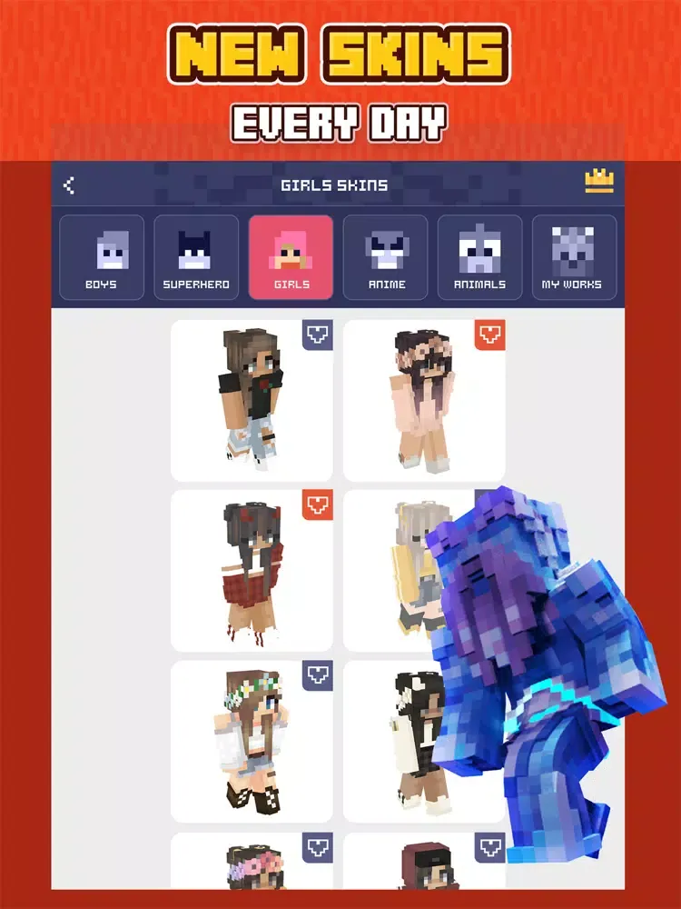 Ảnh chụp màn hình của Skins for Minecraft ° iPad 