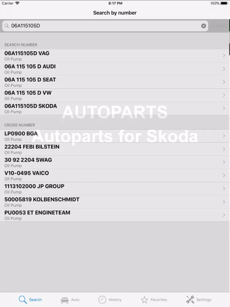 Autoparts for Skoda iPad 应用截图