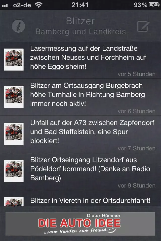 Blitzer - Bamberg und Landkreis স্ক্রিনশট