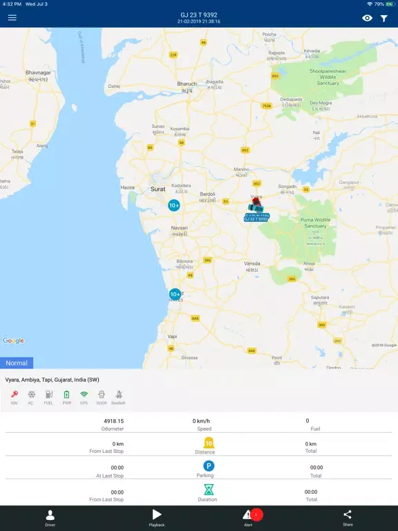 Ảnh chụp màn hình của SK Trackers iPad 