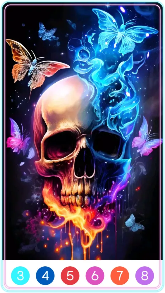 Zrzuty ekranu Skull Coloring Book