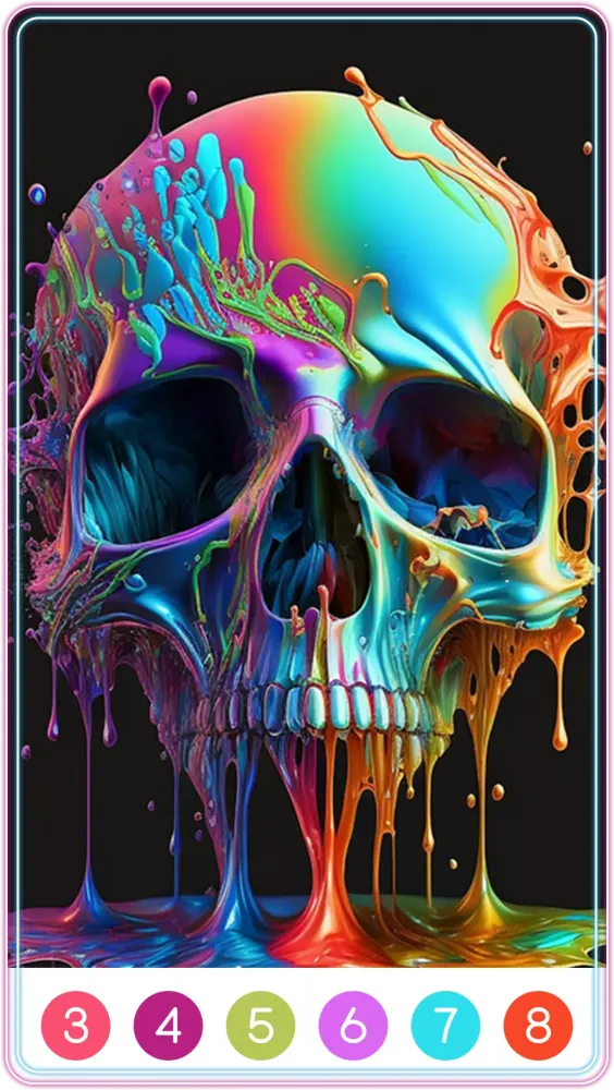 Zrzuty ekranu Skull Coloring Book
