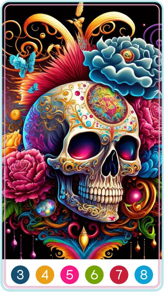 Zrzuty ekranu Skull Coloring Book