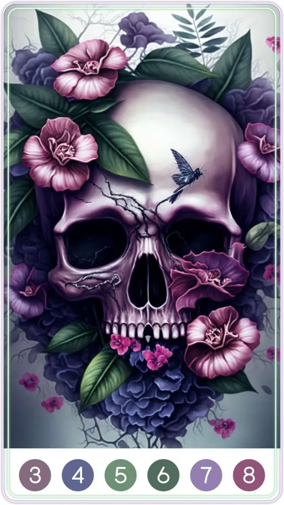 Zrzuty ekranu Skull Coloring Book