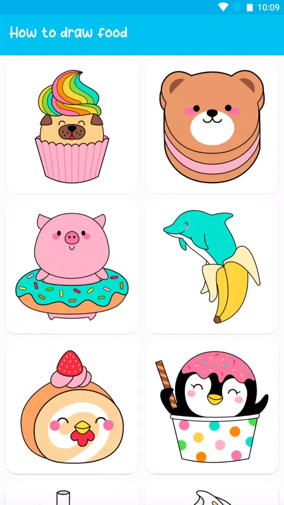 How to draw cute food स्क्रीनशॉट