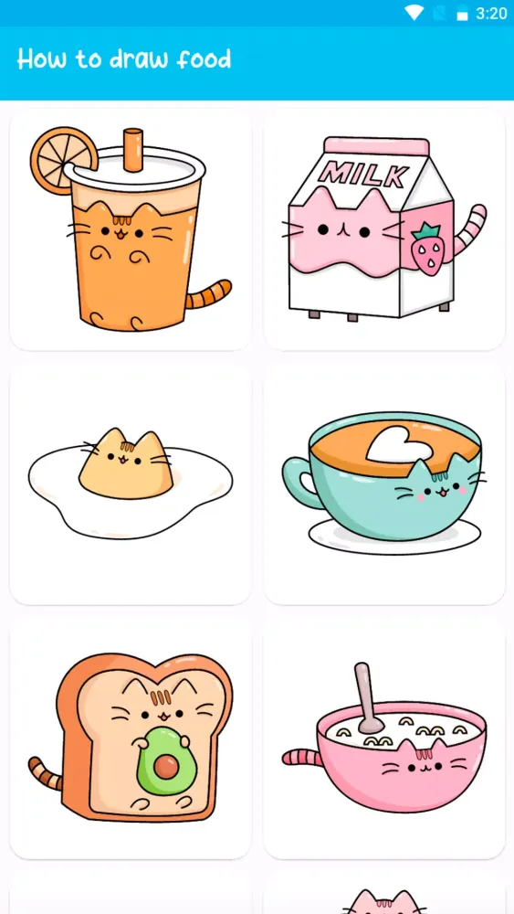 How to draw cute food स्क्रीनशॉट