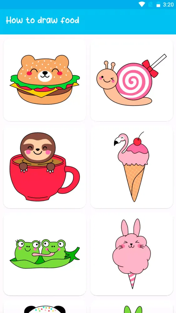 How to draw cute food स्क्रीनशॉट