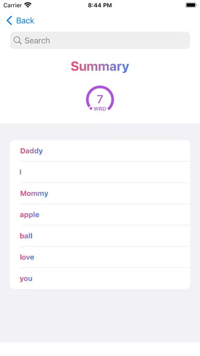 Tangkapan layar Baby's First Words