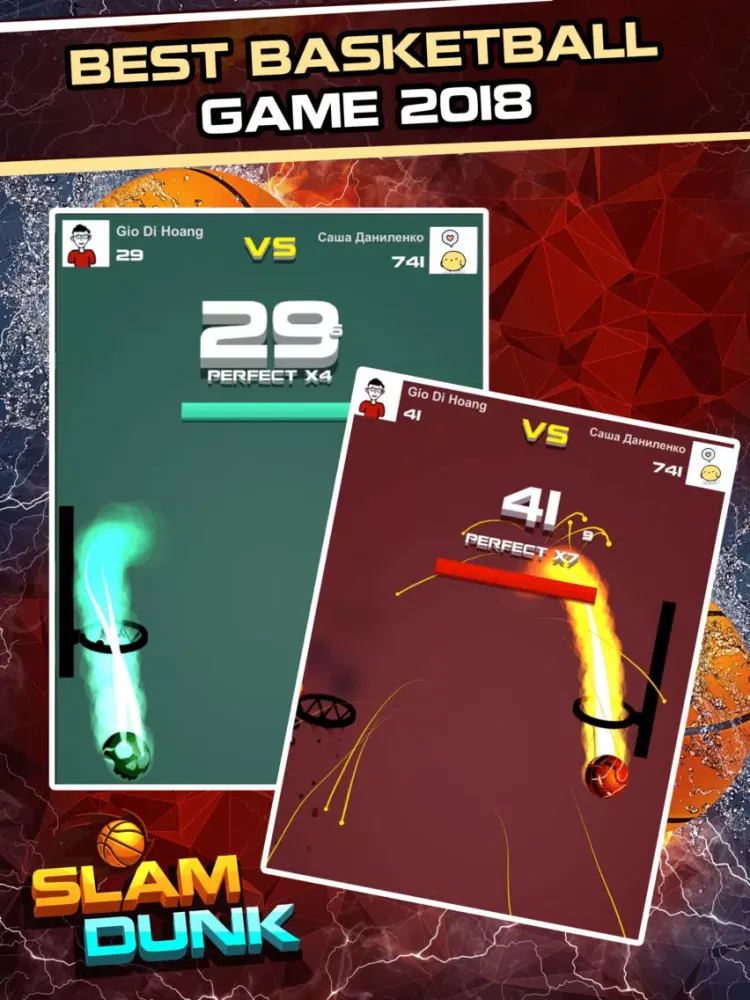 Slam Dunk-Basketball game 2018 iPad  Screenshots