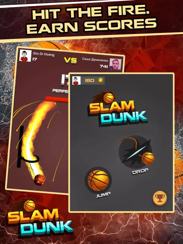 Slam Dunk-Basketball game 2018 iPad  Screenshots