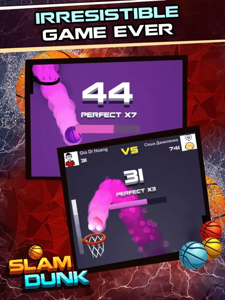 Slam Dunk-Basketball game 2018 iPad  Screenshots