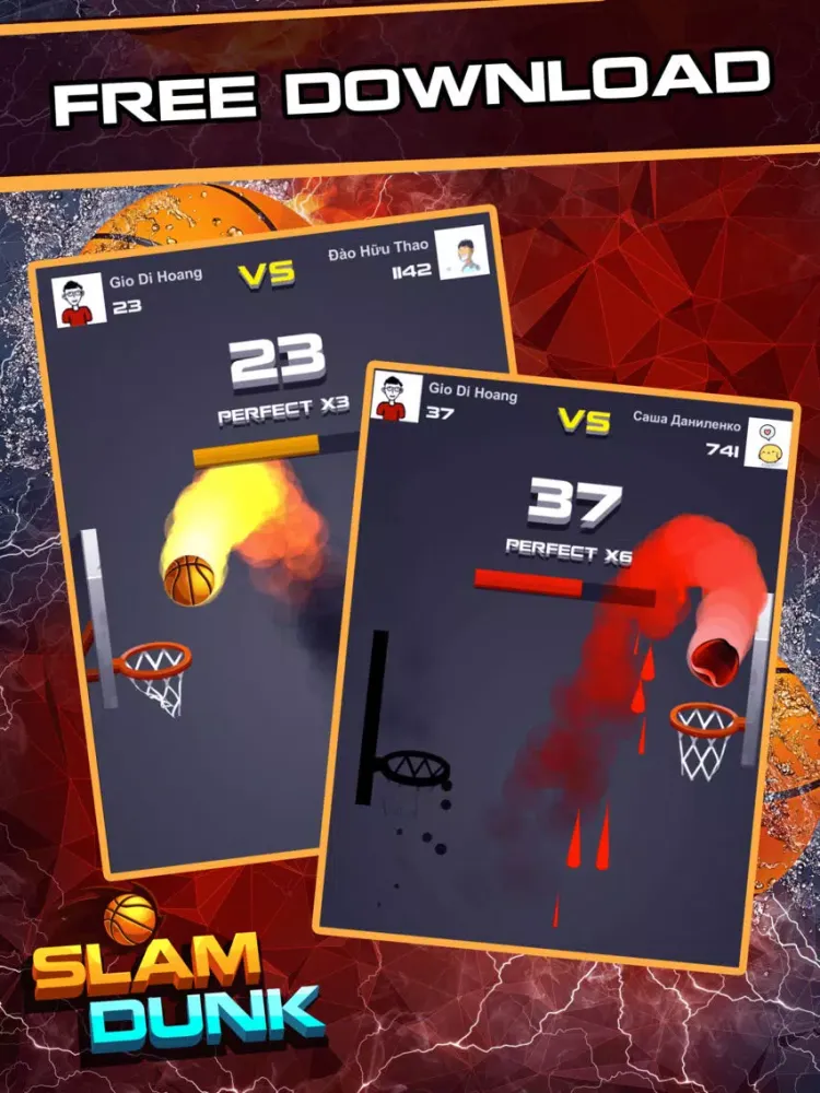 Slam Dunk-Basketball game 2018 iPad  Screenshots