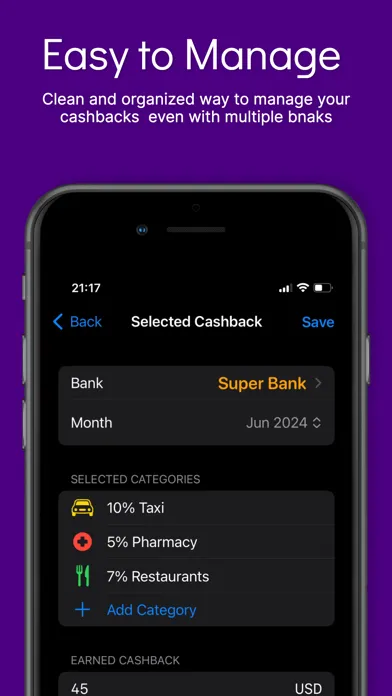 Captures d'écran de Cashbacker