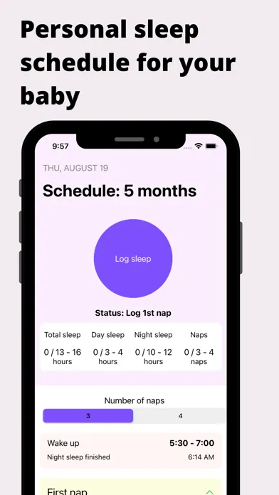 Newborn Sleep Log & Schedule স্ক্রিনশট