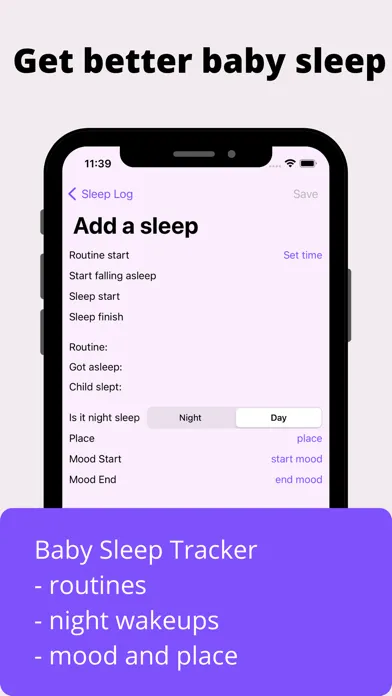 Newborn Sleep Log & Schedule স্ক্রিনশট