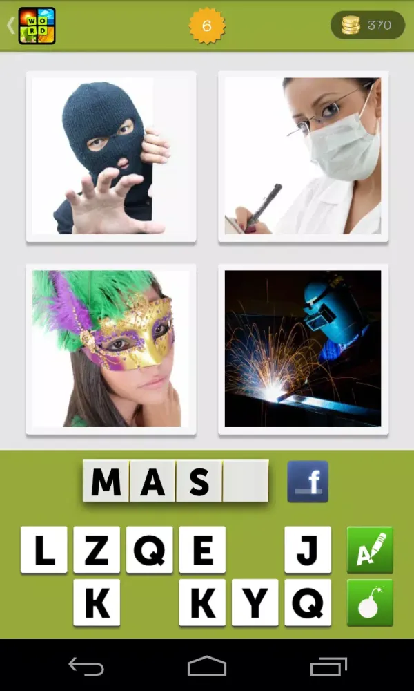 Tangkapan skrin 4 Pics 1 Word What's the Photo