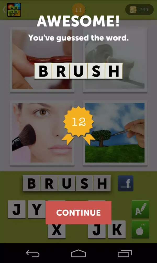Tangkapan skrin 4 Pics 1 Word What's the Photo