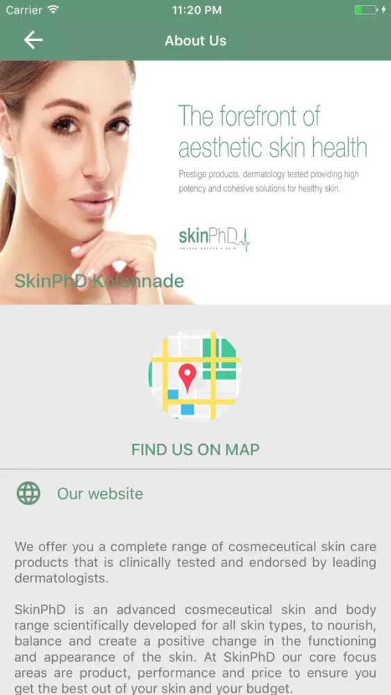 ภาพหน้าจอของ SkinPhD Kolonnade