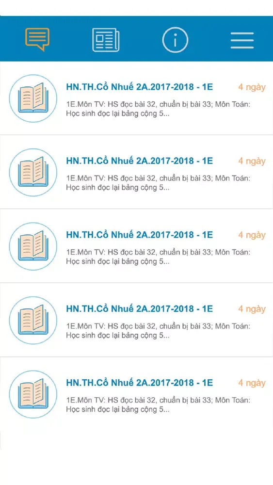 Zrzuty ekranu Sổ liên lạc điện tử