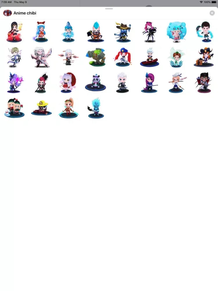 Anime super her Chibi Stickers iPad  Screenshots