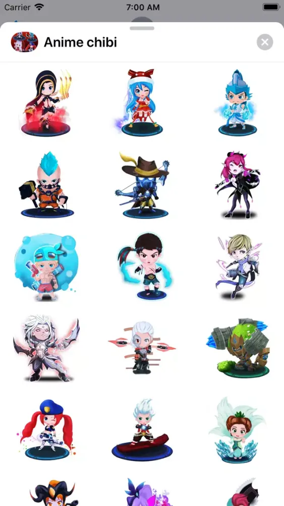 Anime super her Chibi Stickers Screenshots