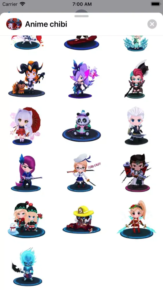 Anime super her Chibi Stickers Screenshots
