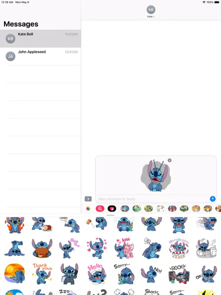 Cute Blue Koala Stitch Sticker iPad  スクリーンショット