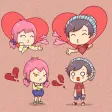 Cute Chibi Couple Stickers